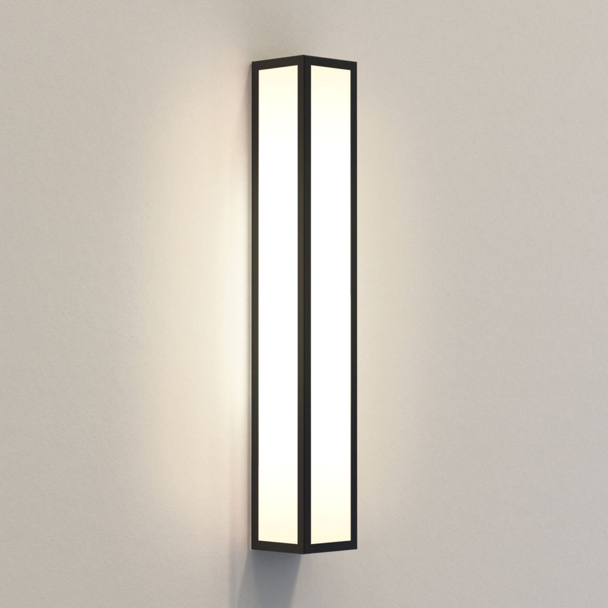 Salerno 520 Exterior Wall Light in Textured Black