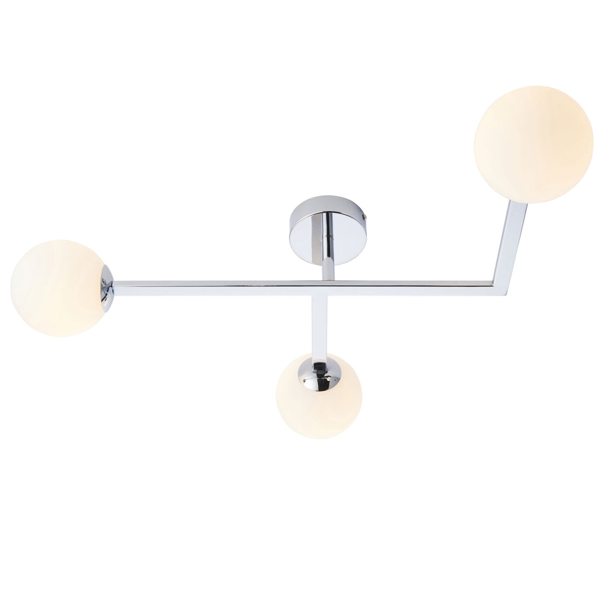 Spa IP44 Bathroom Ceiling Light in Chrome & Matt Opal Glass