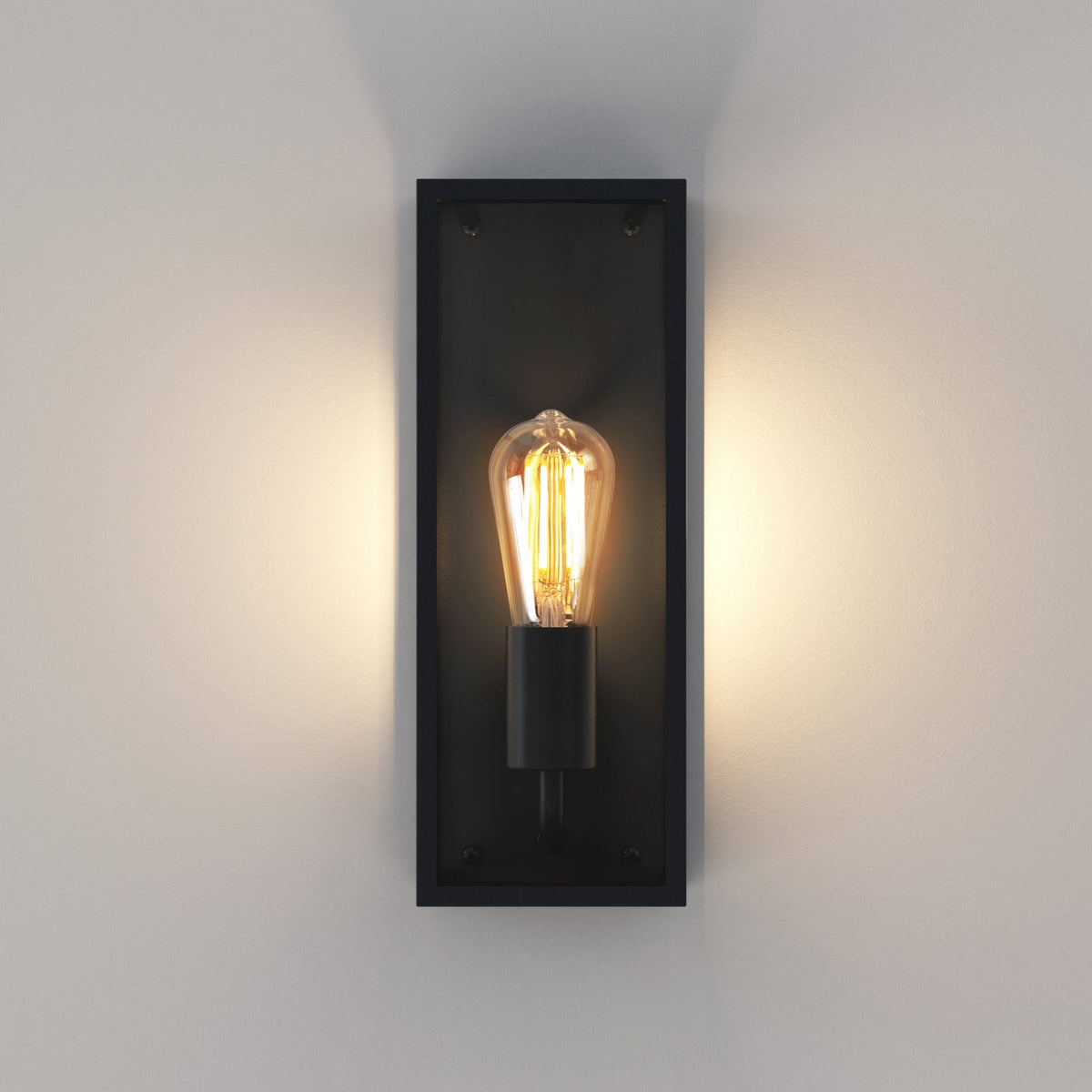 Messina 130 Black Exterior Wall Light