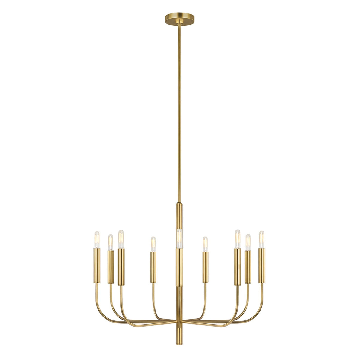 Brianna 9 Light Chandelier in Burnished Brass