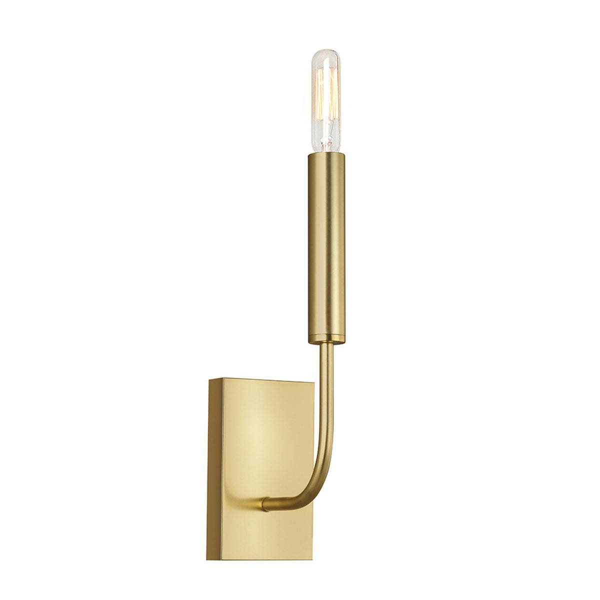 Brianna Single Wall Light in Burnished Brass