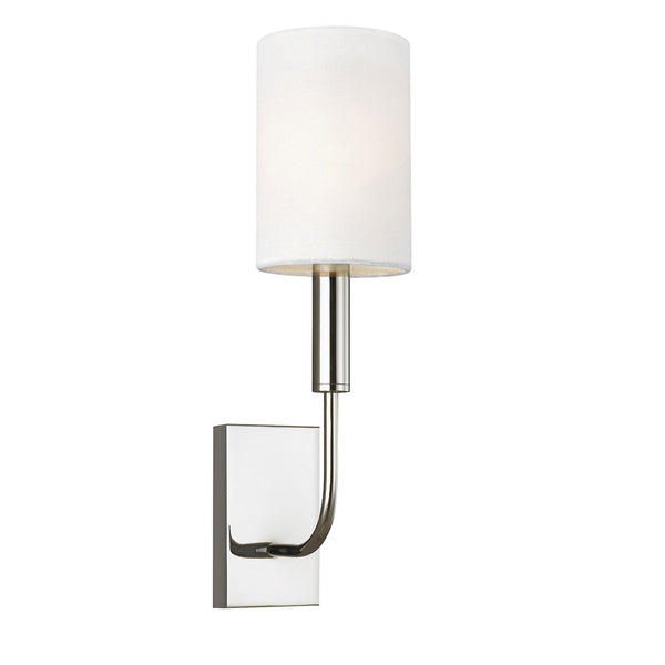 Brianna Single Wall Light in Polished Nickel
