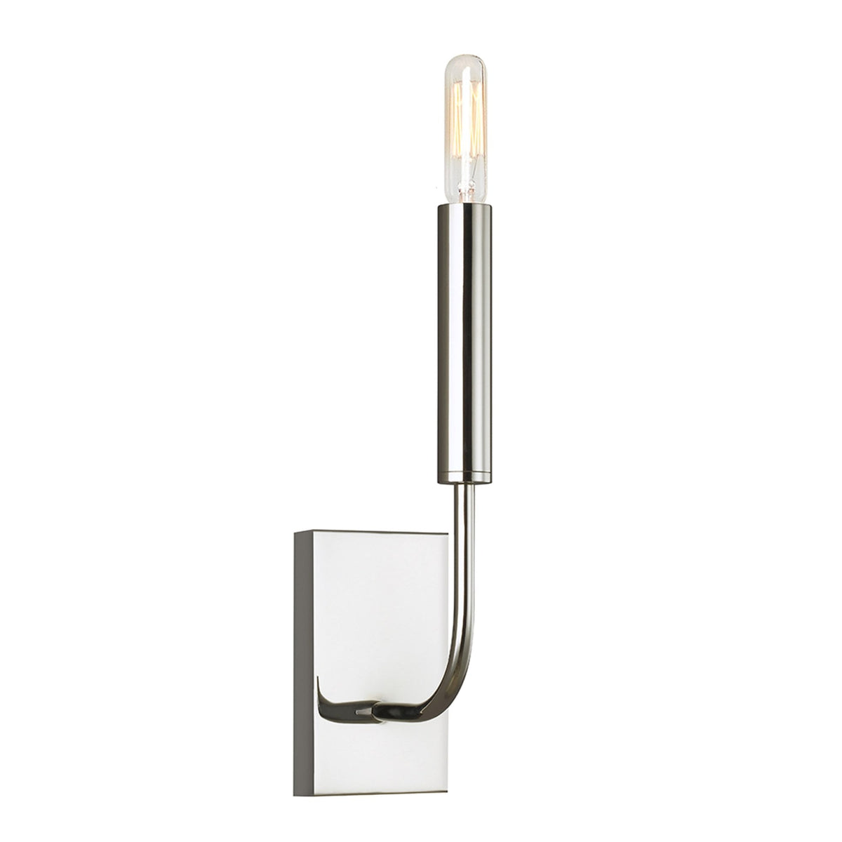Brianna Single Wall Light in Polished Nickel
