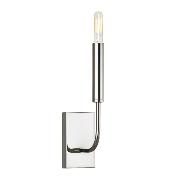 Brianna Single Wall Light in Polished Nickel