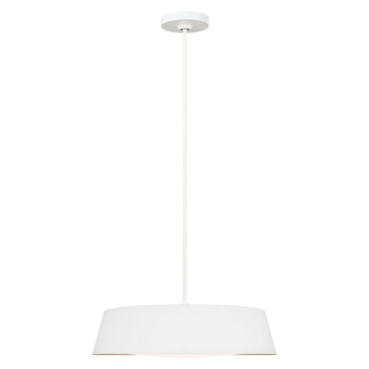 Asher 5 Lamp Single Pendant in Matt White