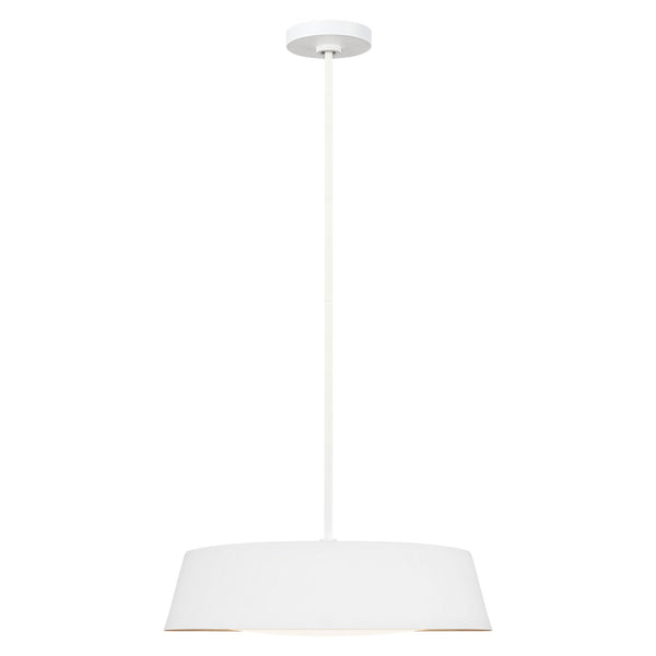 Asher 5 Lamp Single Pendant in Matt White