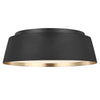 Asher 3 Lamp Flush Mount Ceiling Light in Midnight Black