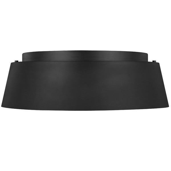 Asher 3 Lamp Flush Mount Ceiling Light in Midnight Black