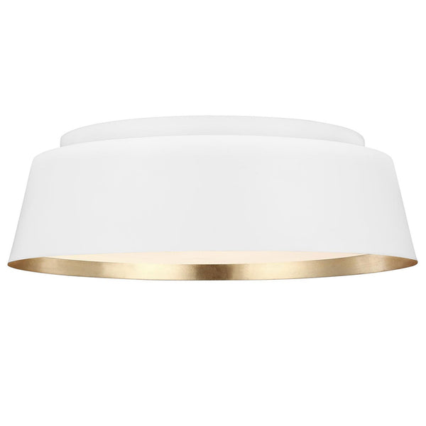Asher 3 Lamp Flush Mount Ceiling Light in Matt White