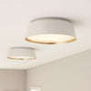 Asher 3 Lamp Flush Mount Ceiling Light in Matt White