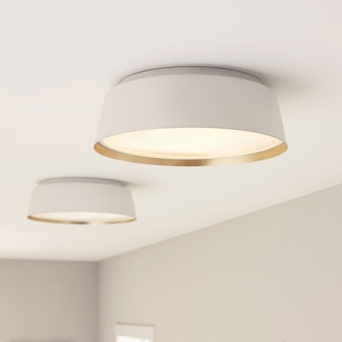 Asher 3 Lamp Flush Mount Ceiling Light in Matt White