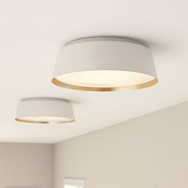 Asher 3 Lamp Flush Mount Ceiling Light in Matt White