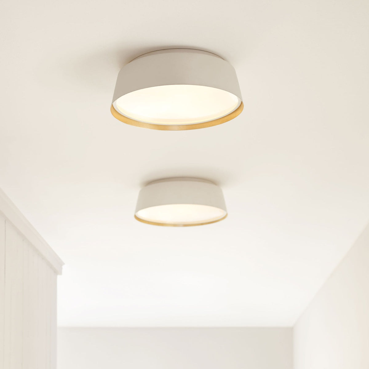 Asher 3 Lamp Flush Mount Ceiling Light in Matt White