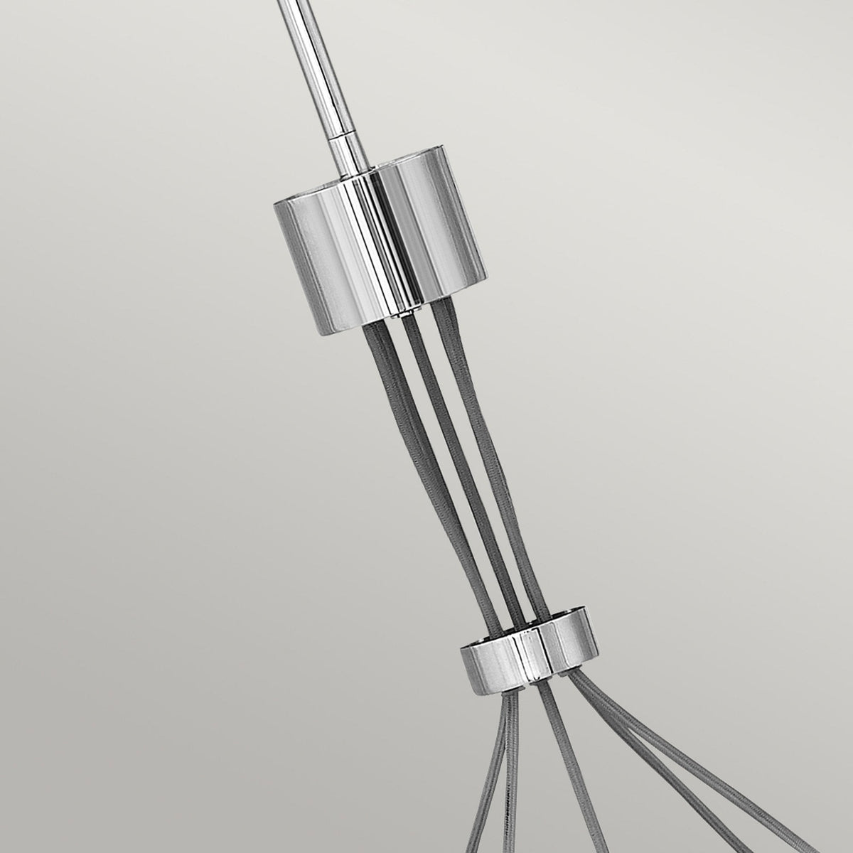 Ensemble Five Light Pendant Cluster in Polished Nickel