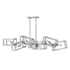Ensemble Six Light Linear Pendant Cluster in Polished Nickel