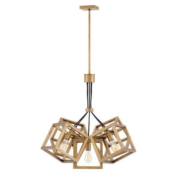 Ensemble Five Light Pendant Cluster in Brushed Bronze