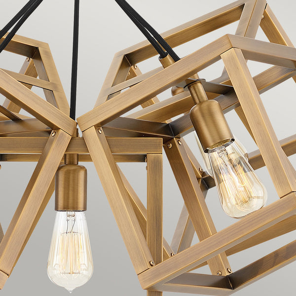 Ensemble Five Light Pendant Cluster in Brushed Bronze