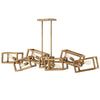 Ensemble Six Light Linear Pendant Cluster in Brushed Bronze