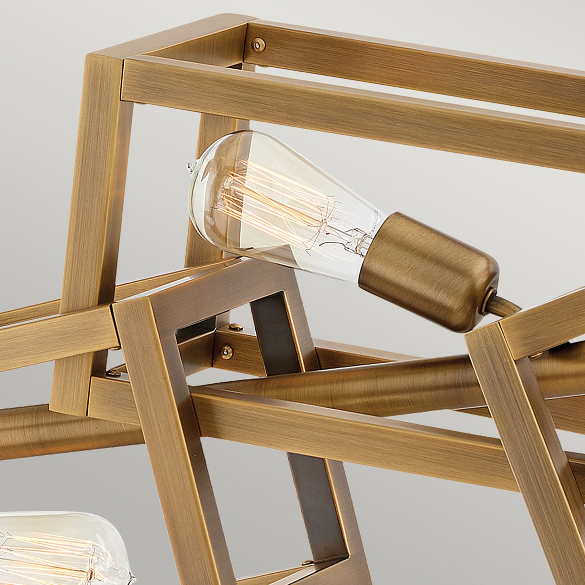 Ensemble Six Light Linear Pendant Cluster in Brushed Bronze