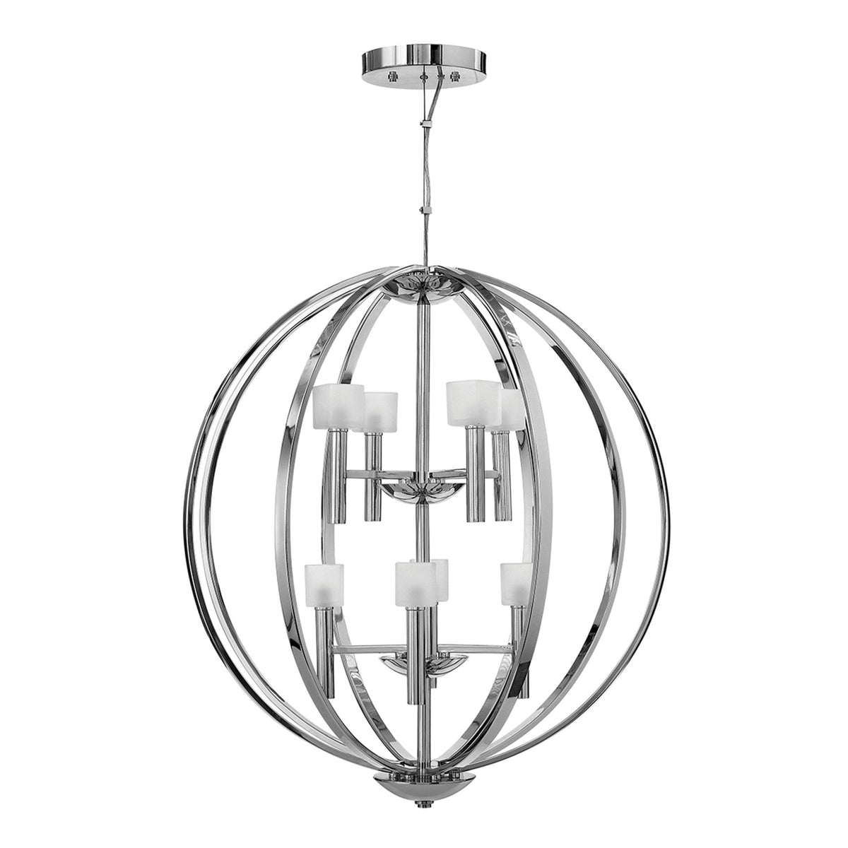 Mondo Eight Light Chandelier in Polished Chrome