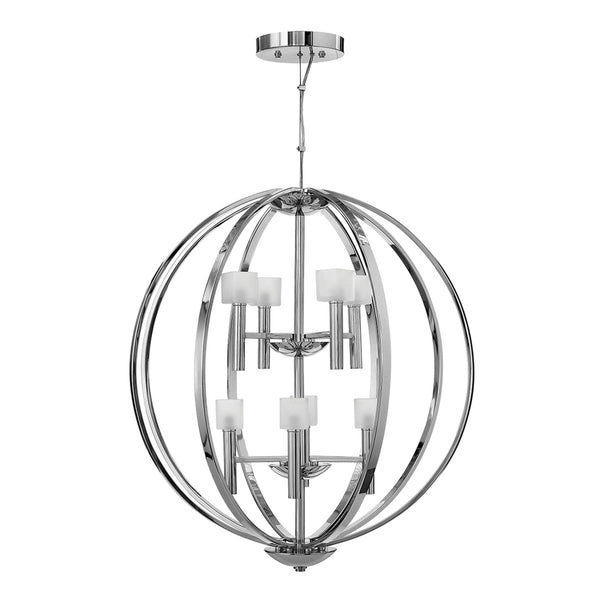 Mondo Eight Light Chandelier in Polished Chrome