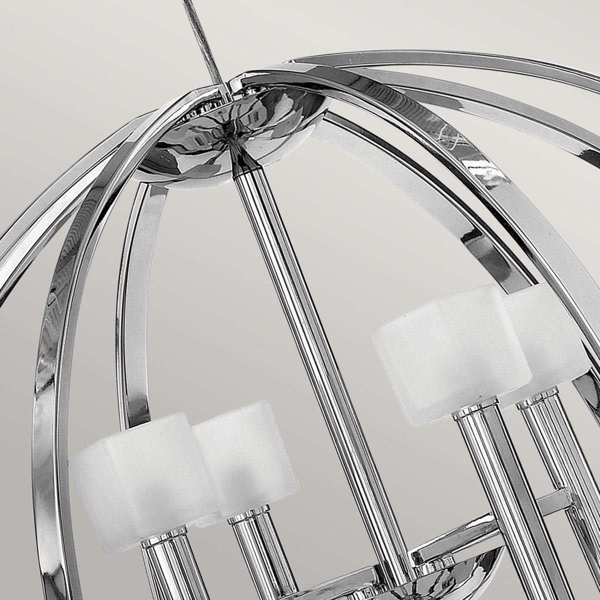 Mondo Eight Light Chandelier in Polished Chrome
