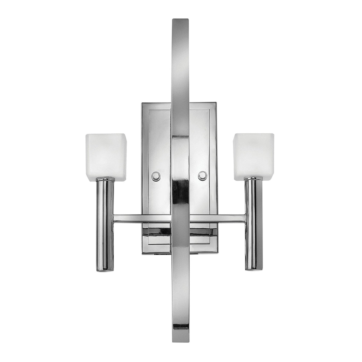 Mondo Twin Arm Wall Light in Polished Chrome