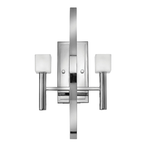 Mondo Twin Arm Wall Light in Polished Chrome