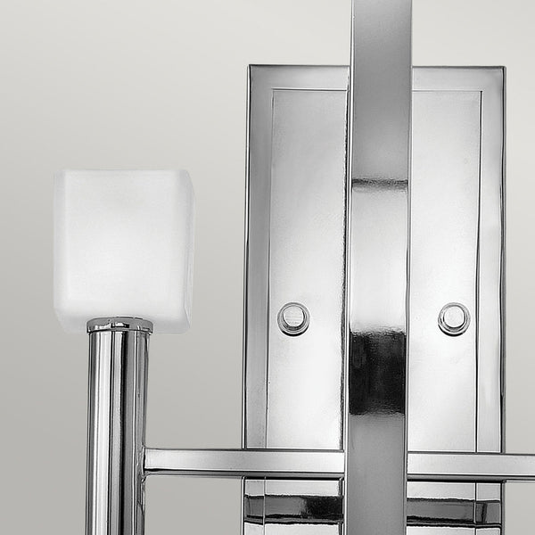 Mondo Twin Arm Wall Light in Polished Chrome