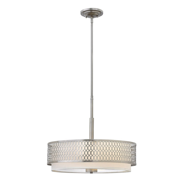Jules Triple Lamp Pendant in Brushed Nickel