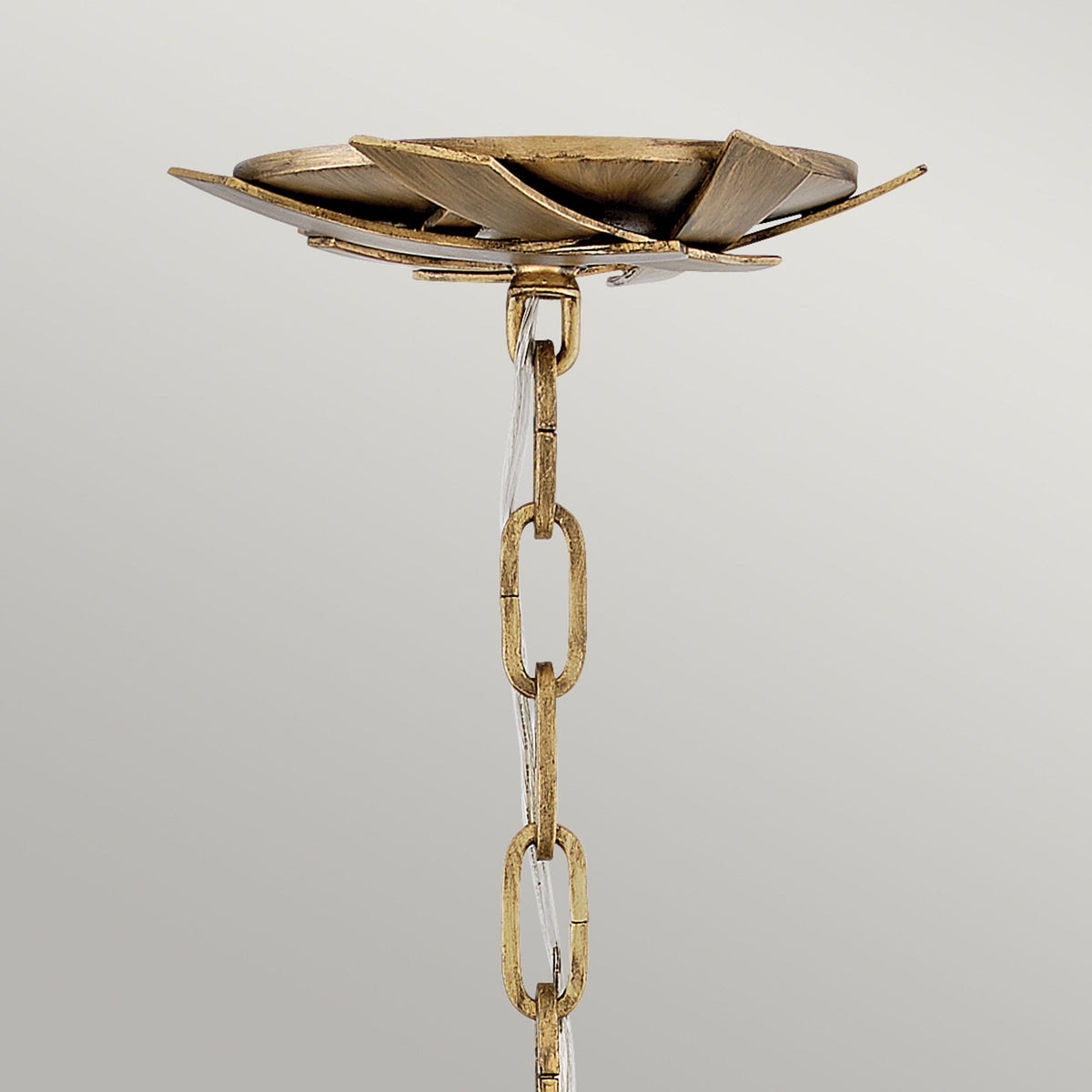 Vida Thirteen Light Wide Pendant in Burnished Gold