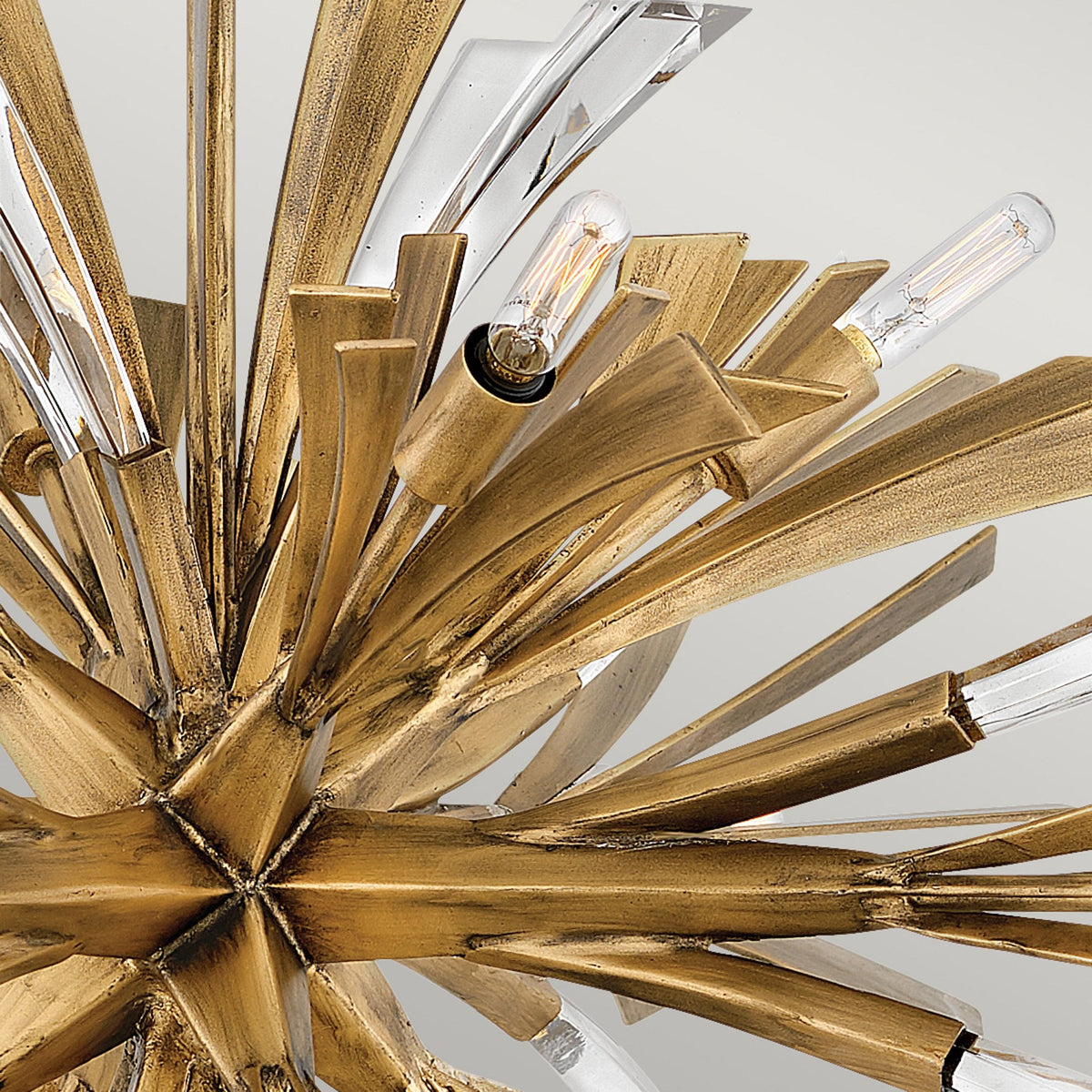 Vida Thirteen Light Wide Pendant in Burnished Gold