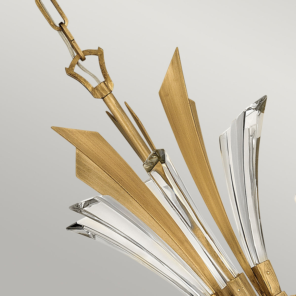 Vida Six Light Chandelier in Burnished Gold