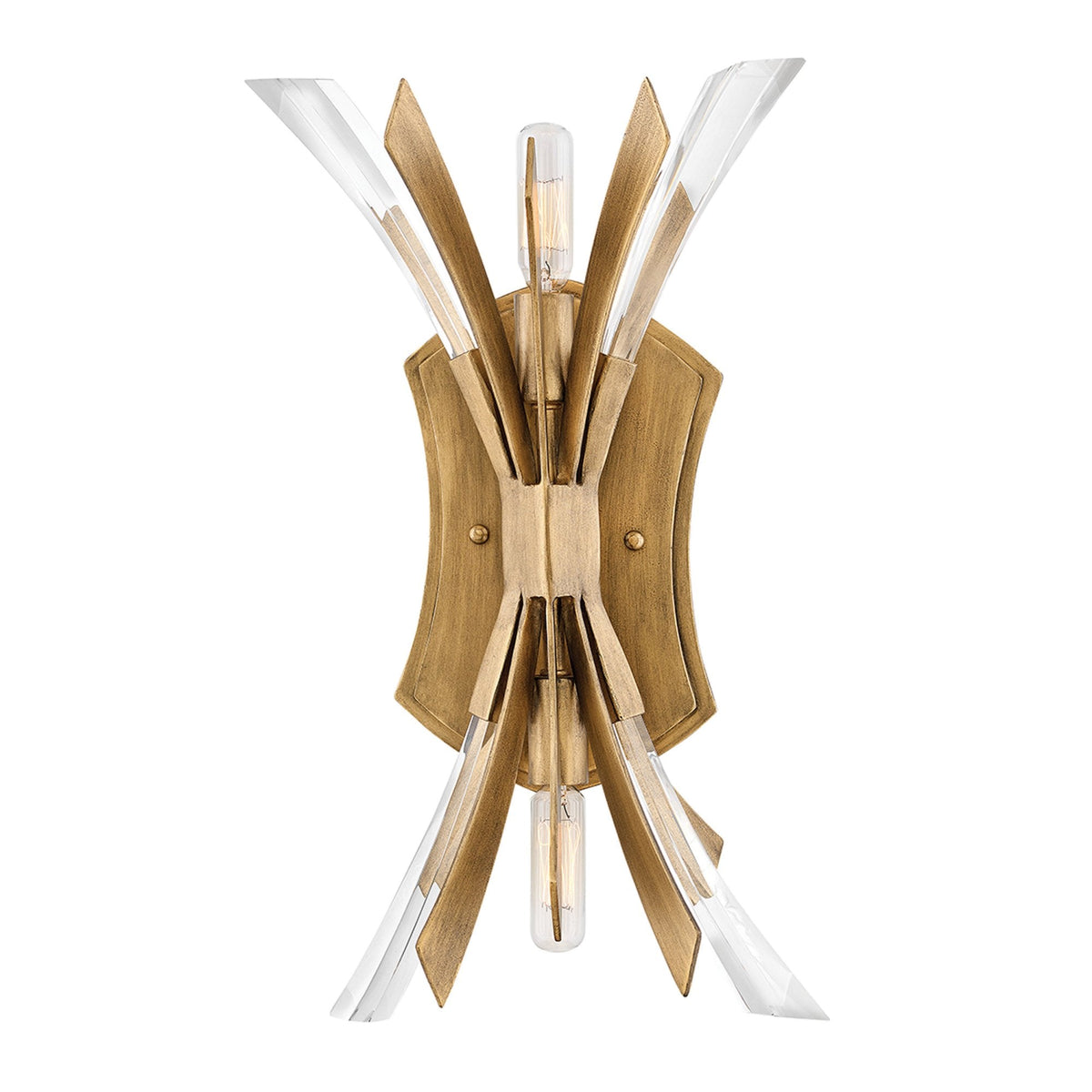 Vida Twin Lamp Wall Light in Burnished Gold