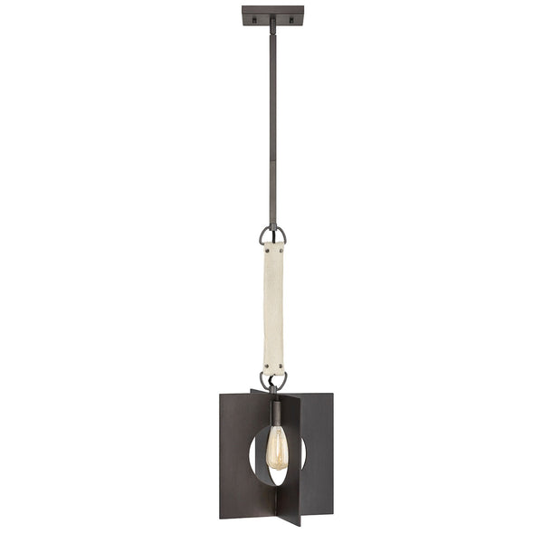 Ludlow Single Lamp Pendant in Brushed Graphite