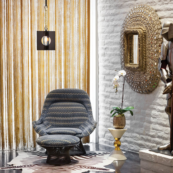 Ludlow Single Lamp Pendant in Brushed Graphite