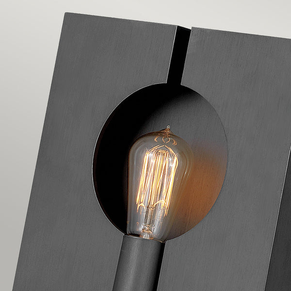 Ludlow Single Lamp Wall Light in Brushed Graphite