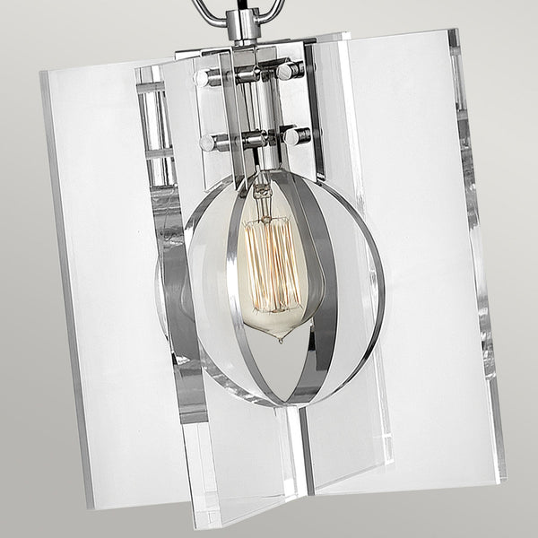 Ludlow Single Lamp Pendant in Polished Nickel