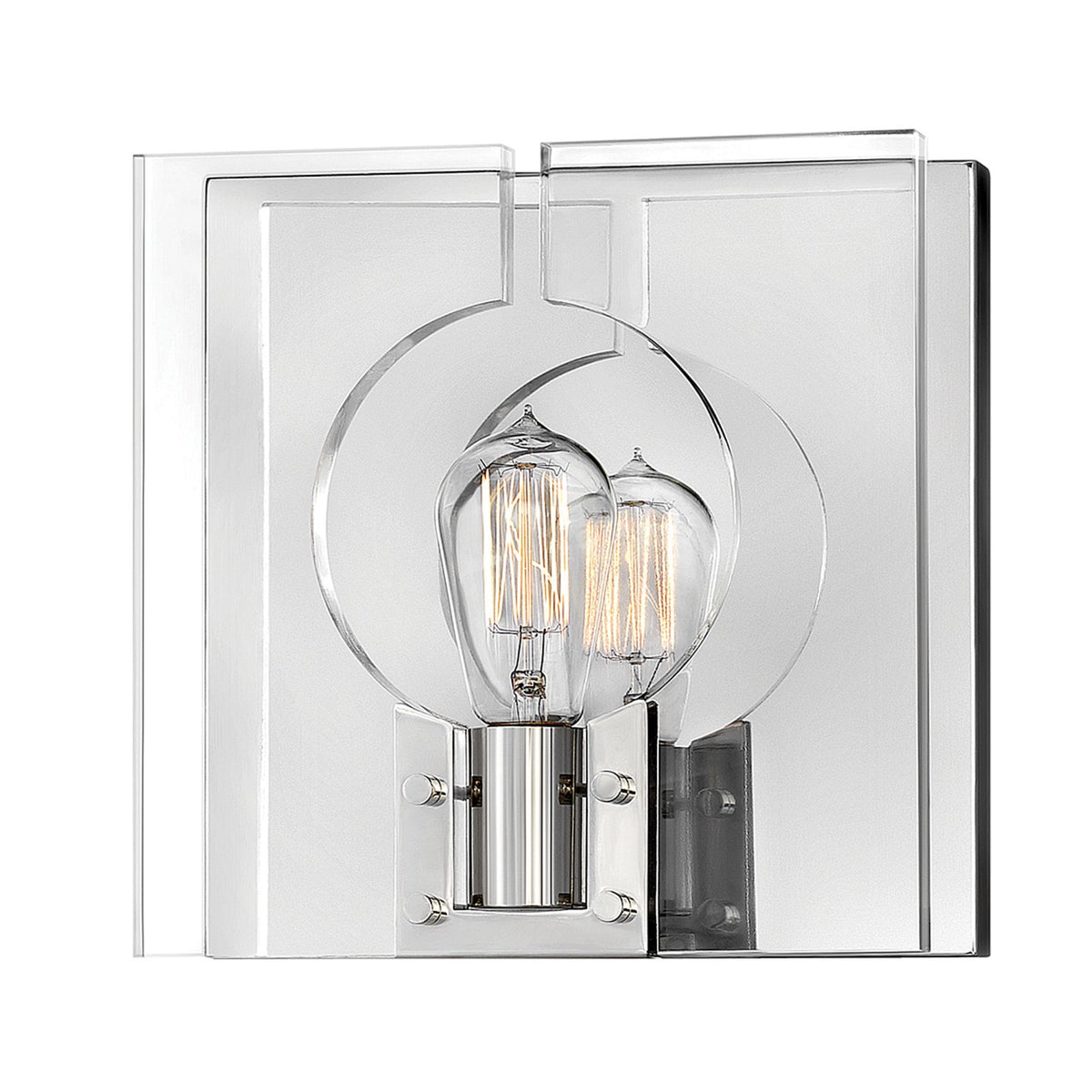 Ludlow Single Lamp Wall Light in Polished Nickel