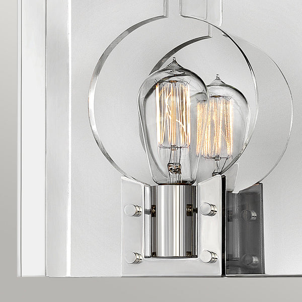 Ludlow Single Lamp Wall Light in Polished Nickel