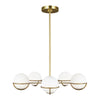Apollo Five Light Chandelier in Burnished Brass