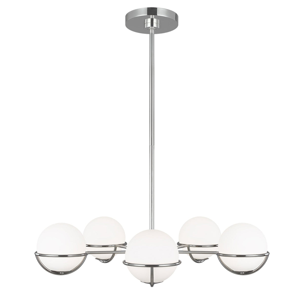 Apollo Five Light Chandelier in Polished Nickel