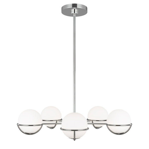 Apollo Five Light Chandelier in Polished Nickel