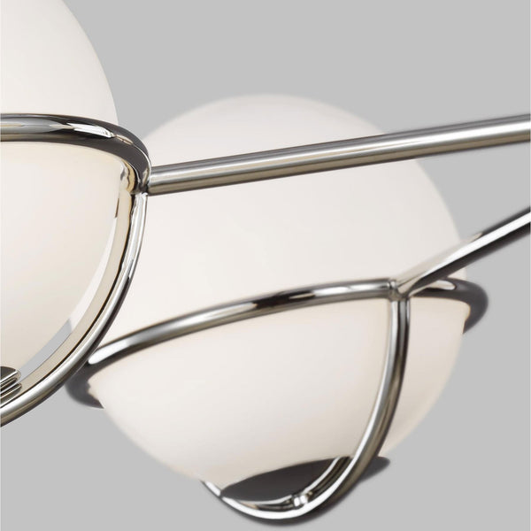 Apollo Five Light Chandelier in Polished Nickel