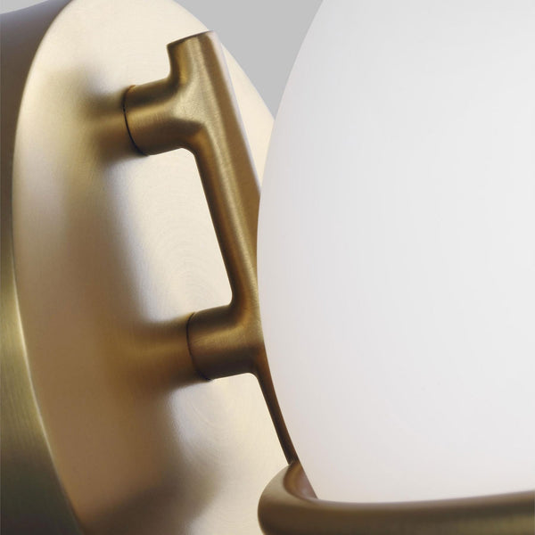 Apollo Single Lamp Wall Light in Burnished Brass