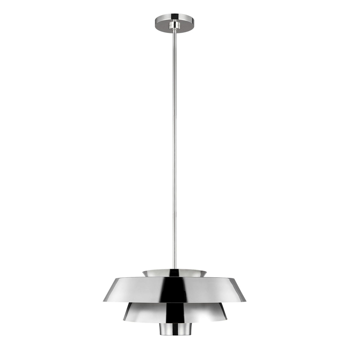 Brisbin Single Pendant in Polished Nickel