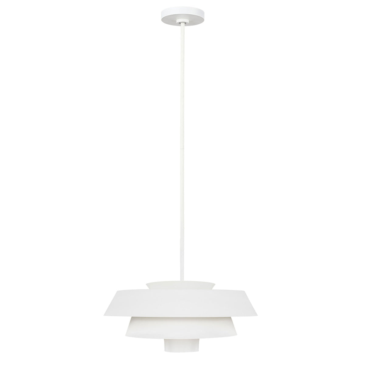 Brisbin Single Pendant in Matt White