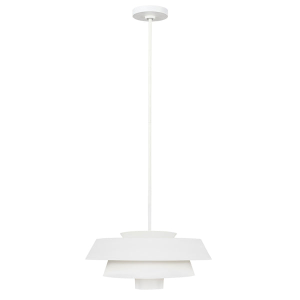 Brisbin Single Pendant in Matt White