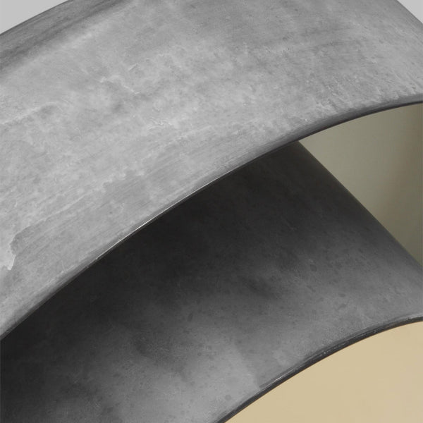 Haymarket Single Pendant in a Weathered Galvanised Finish