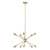 Jax Ten Light Chandelier in Burnished Brass